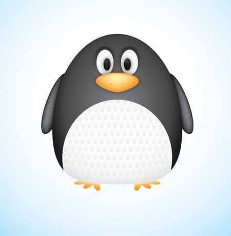 Crear un pingüino gracioso con Illustrator 1 vector penguin character sm